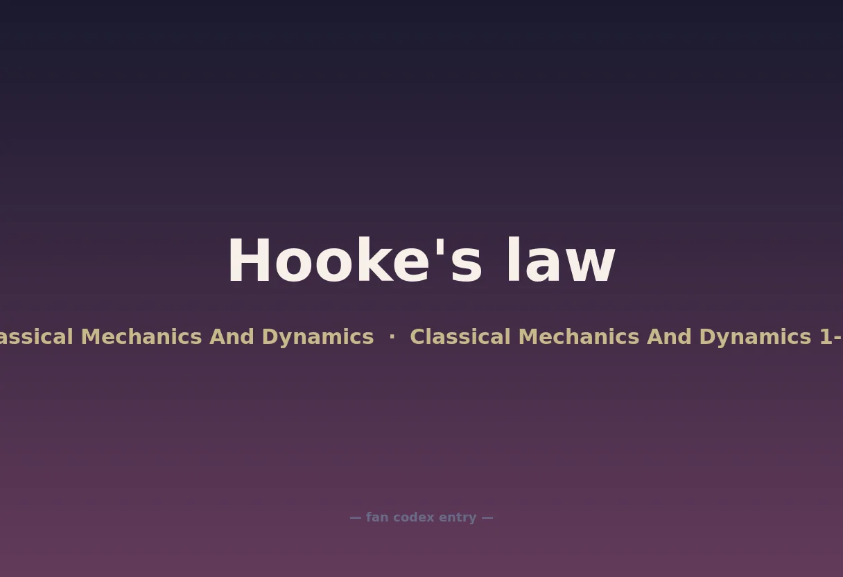 Hooke's law
