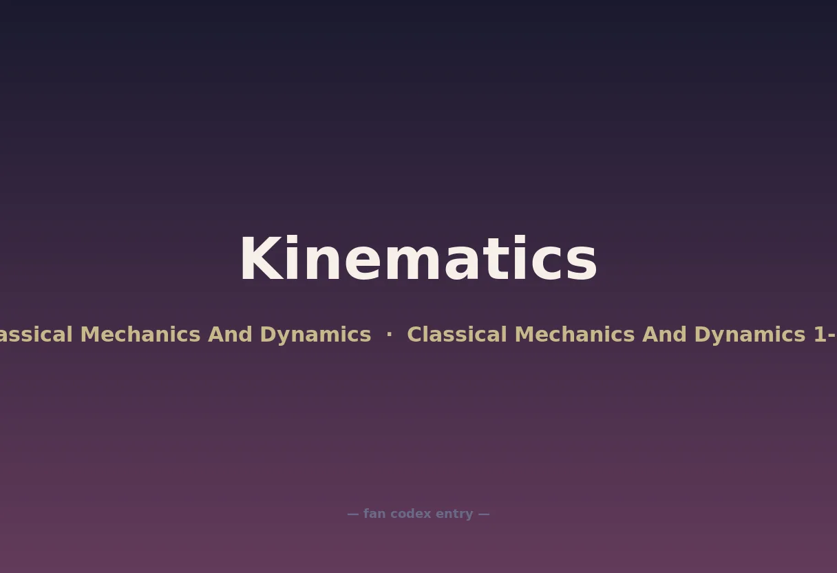 Kinematics
