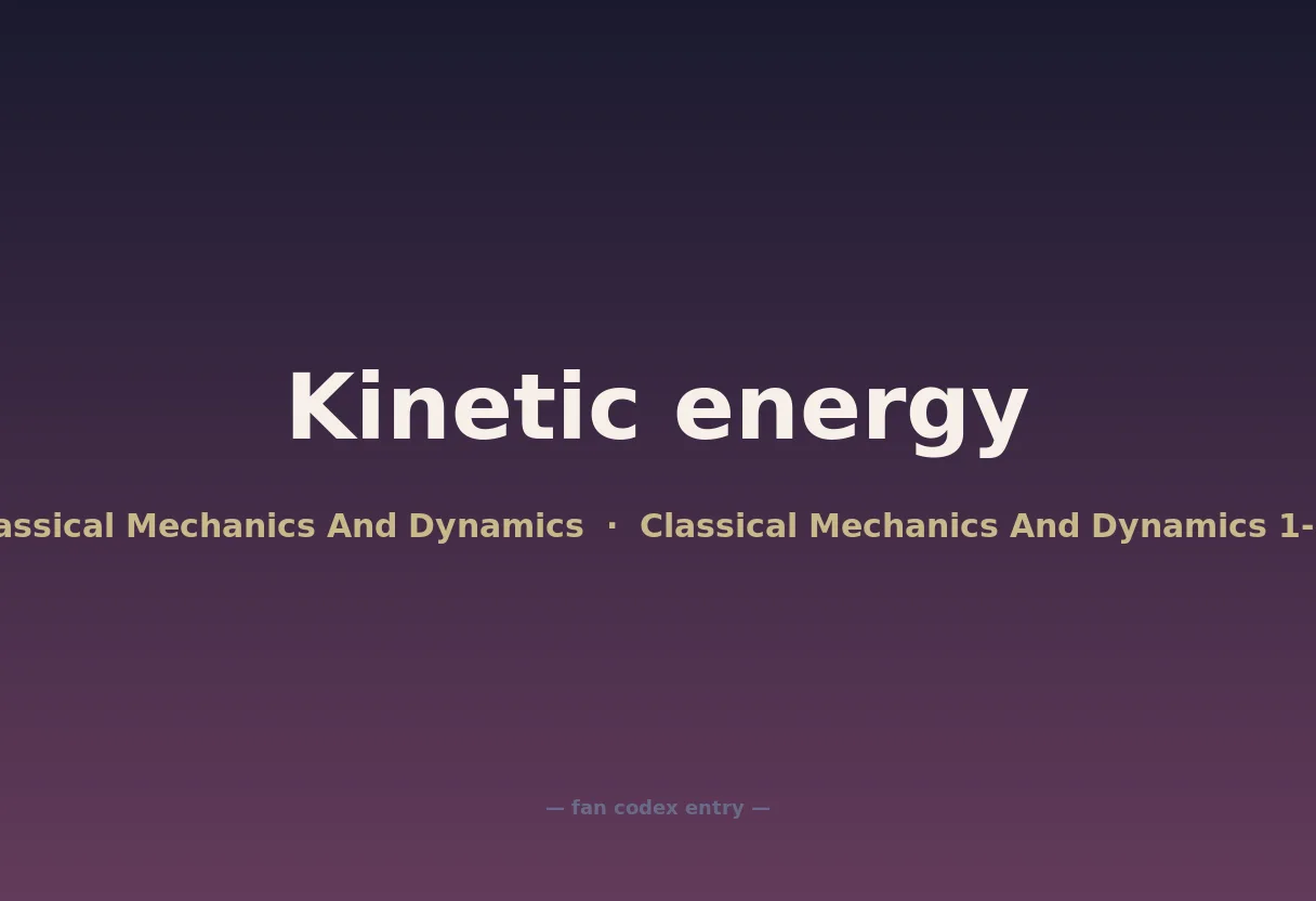 Kinetic energy