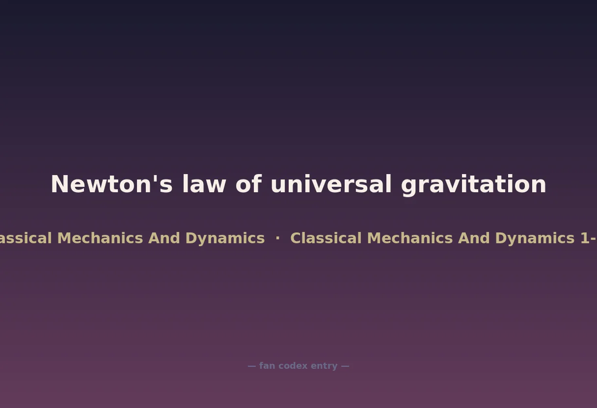 Newton's law of universal gravitation