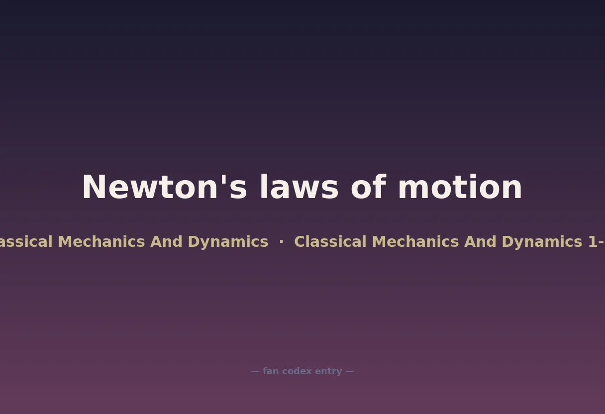Newton's laws of motion