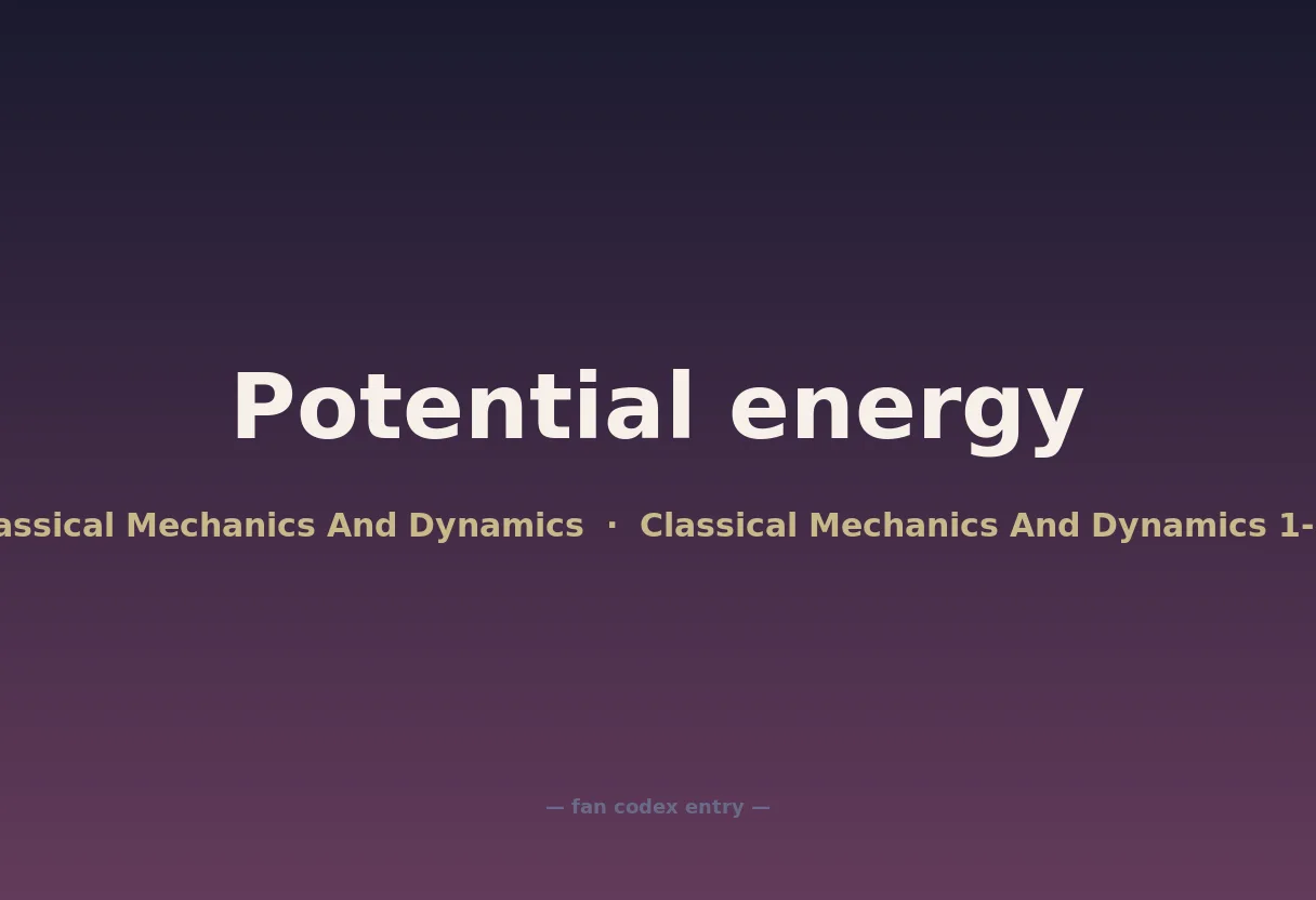 Potential energy