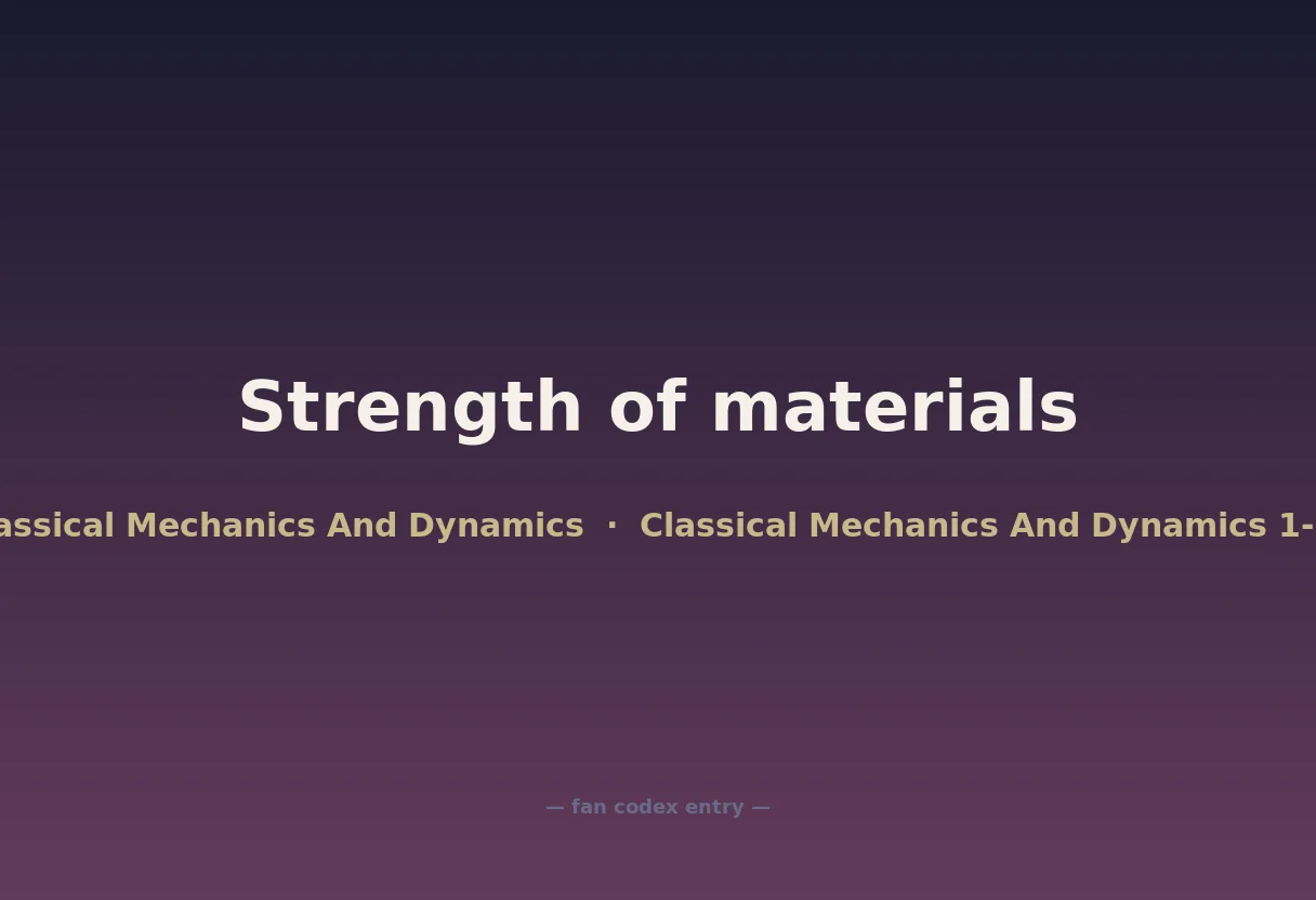 Strength of materials