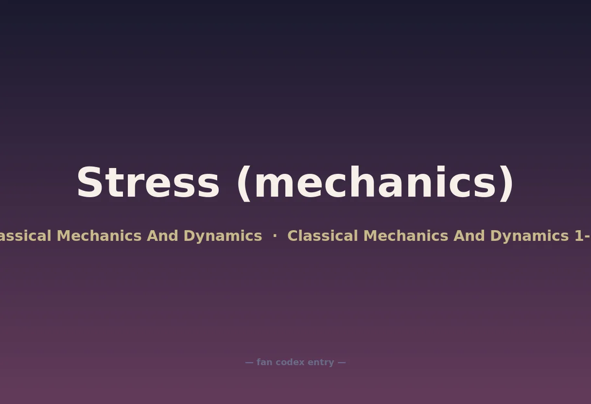 Stress (mechanics)