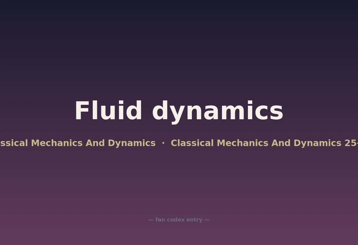 Fluid dynamics