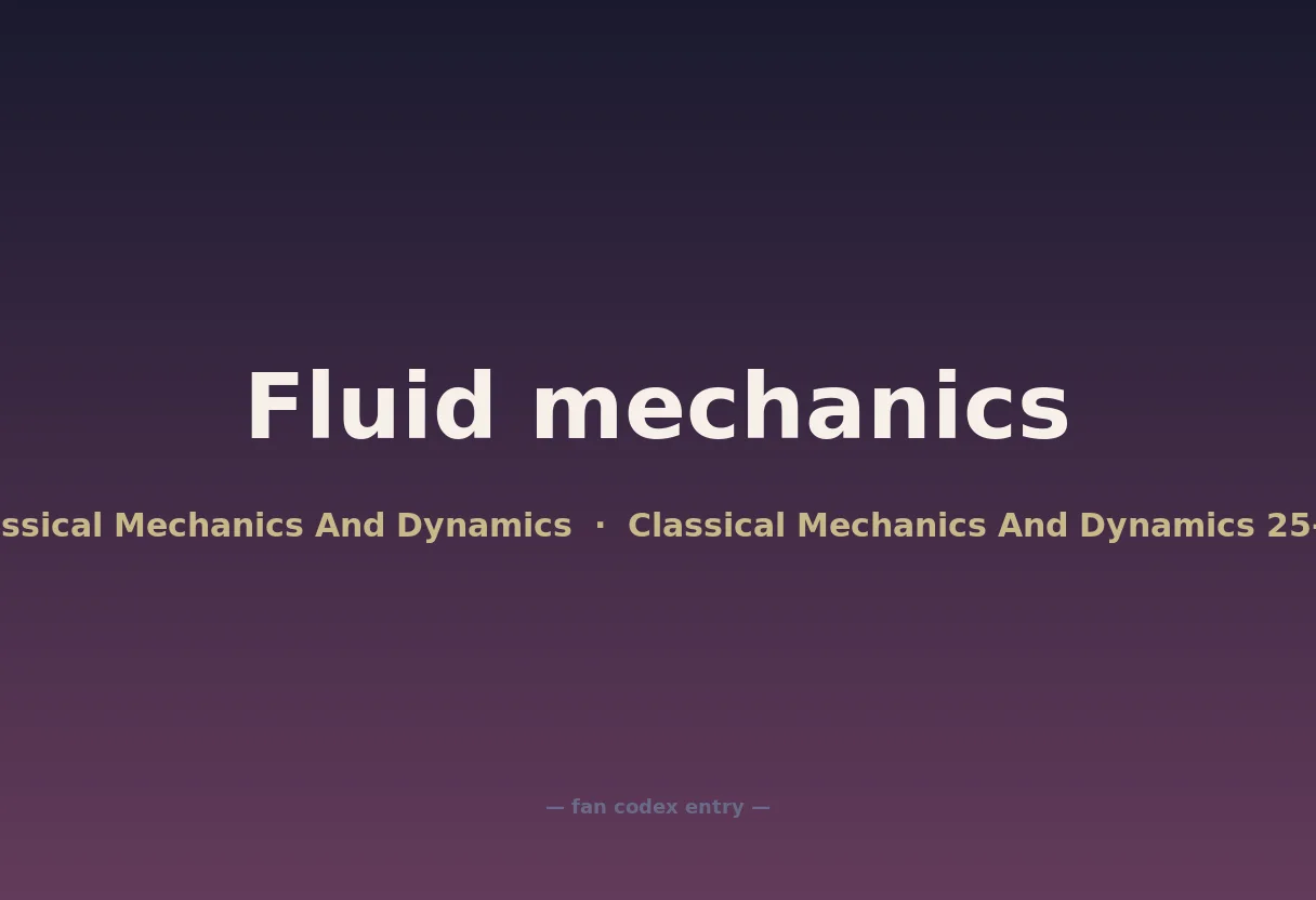 Fluid mechanics