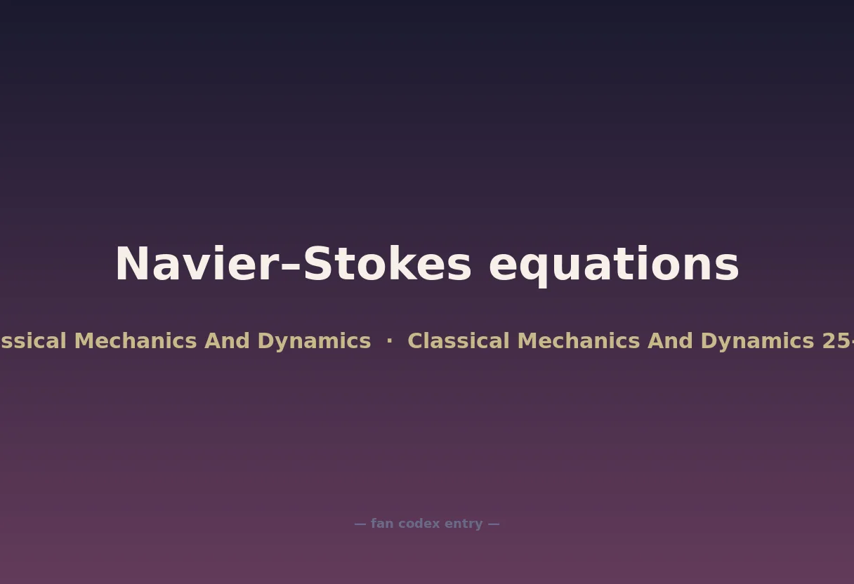 Navier–Stokes equations