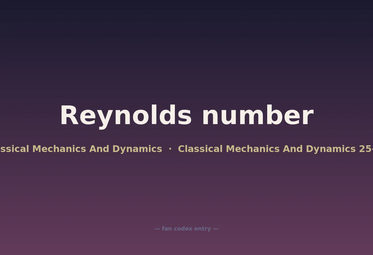 Reynolds number